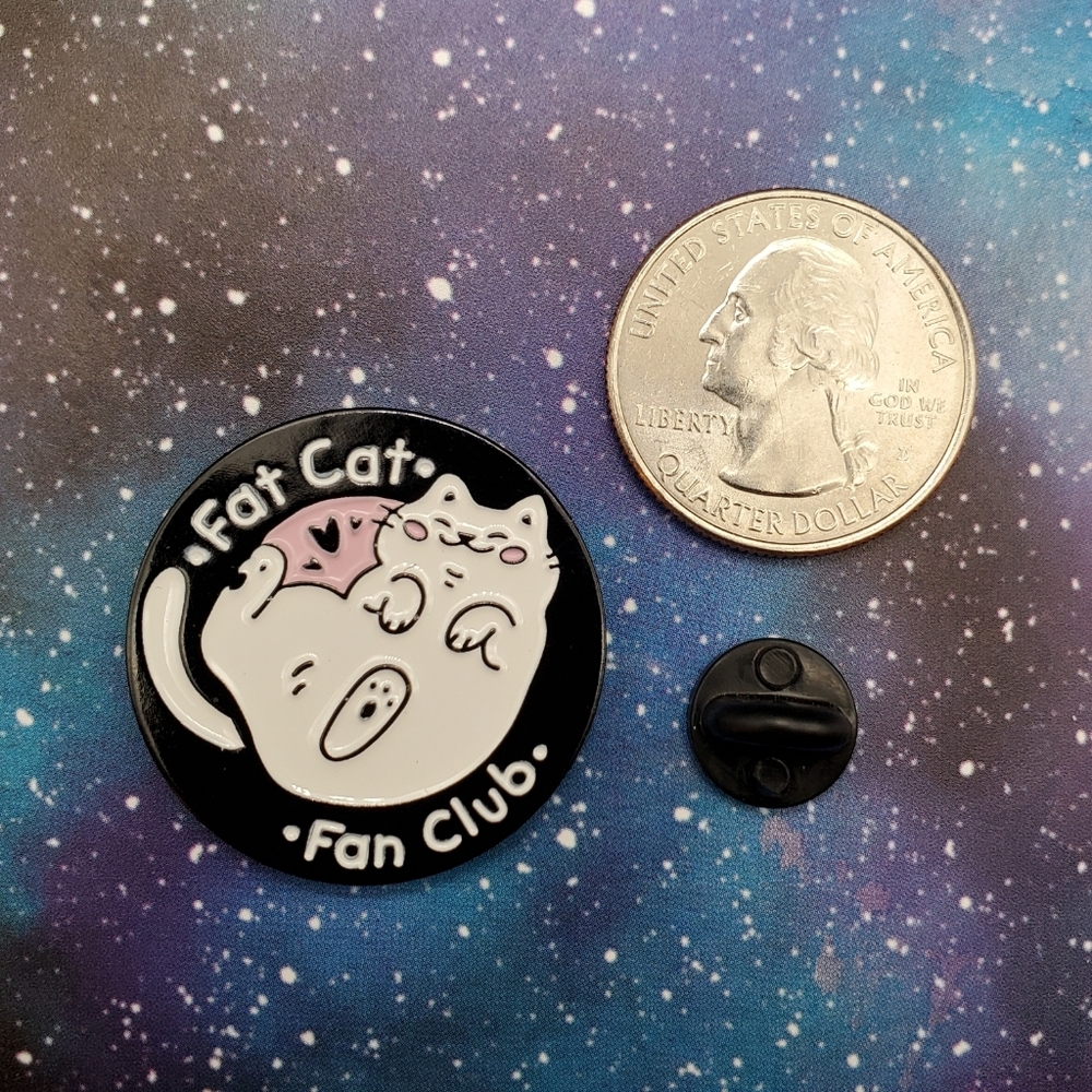 Fat Cat Fan Club Enamel Pin - Picture 2 of 3